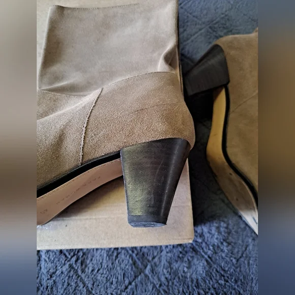 Zara Tan Leather/Suede Booties - Picture 2 of 3